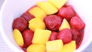 babyhapje mango aardbei