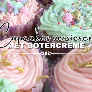 cupcakes versieren met botercrème